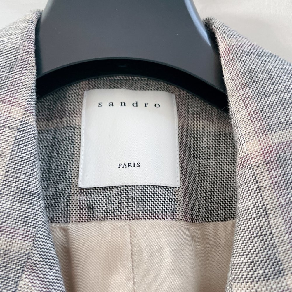 PICTURE UPDATED, 99% NEW SANDRO WOOL BLAZER, SIZE 36, S - Picture 8 of 11